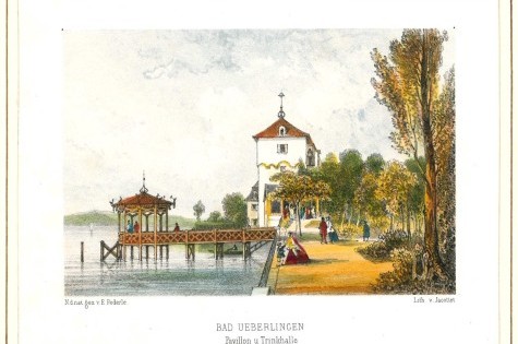 Gemälde vom Pavillon und der Trinkhalle
