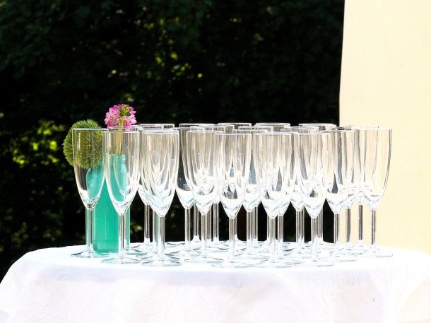Gläser zum Sektempfang