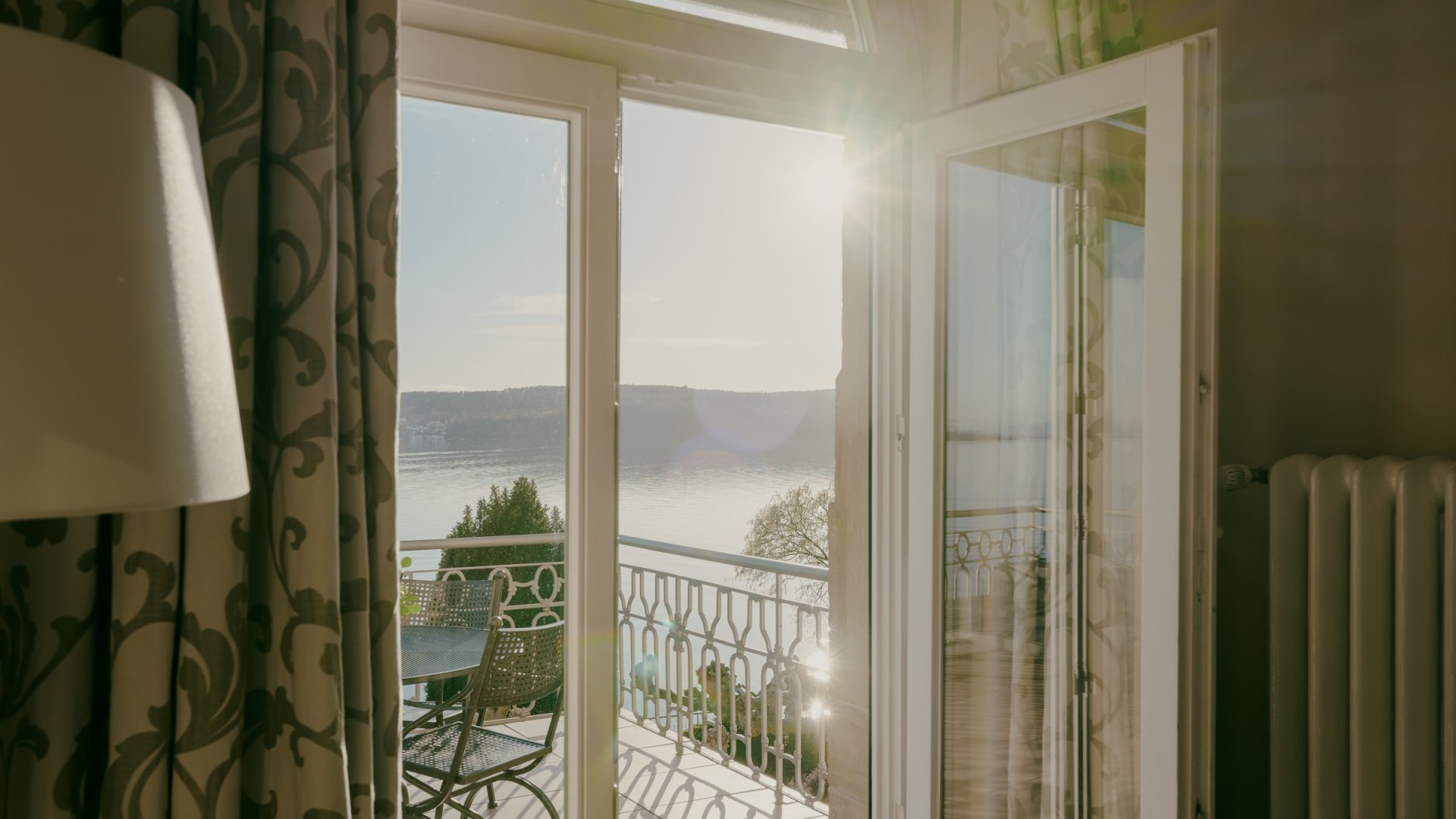 Blick auf den Bodensee aus der Villa Seeburg