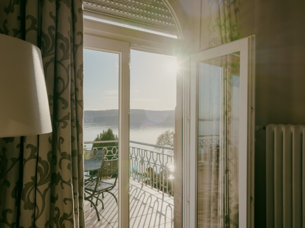 Blick auf den Bodensee aus der Villa Seeburg